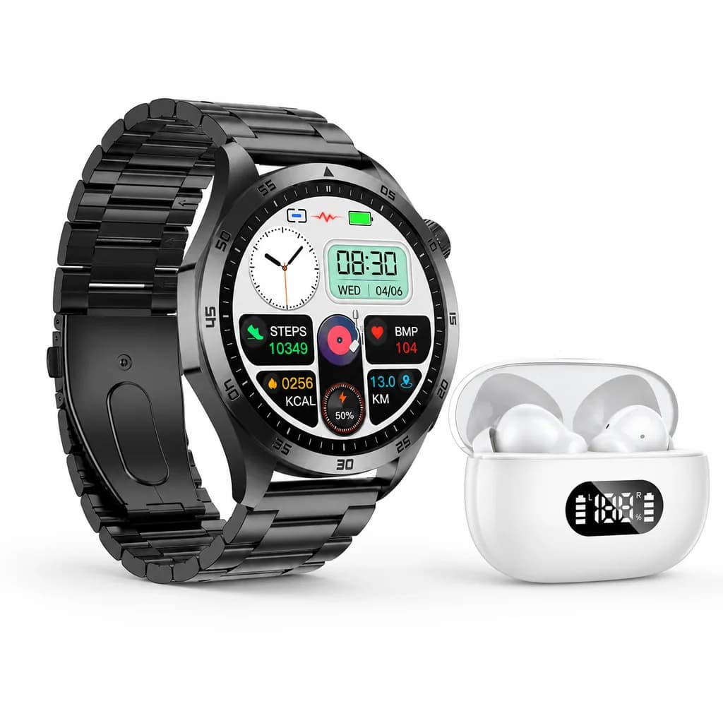 Deal-Fest Kronos – Herren-Smartwatch mit 1,43" AMOLED-Display | Klassisches Design, bis 10 Tage Akku